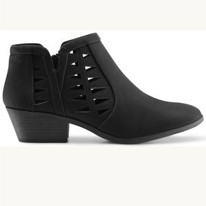 - Marco Republic black booties with Lazer cut outs size 6.5